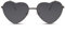 Cheapass Sonnenbrille Herz-Förmig Schwarz Cat-Eye Dünn Klein UV-400 Metall Damen Frauen