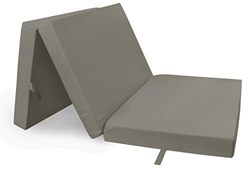 HERLAG Klappmatratze Junior (Gästematratze, Farbe grau, Reißverschluss, waschbarer Bezug, Maße 190x60x7 cm) P05009-2077