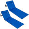 DETEX® 2X Strandliege klappbar leicht tragbar Rückenlehne UV-beständig Tasche Reißverschluss Kissen Tragegurt Garten Camping Picknick Strandmatte Blau