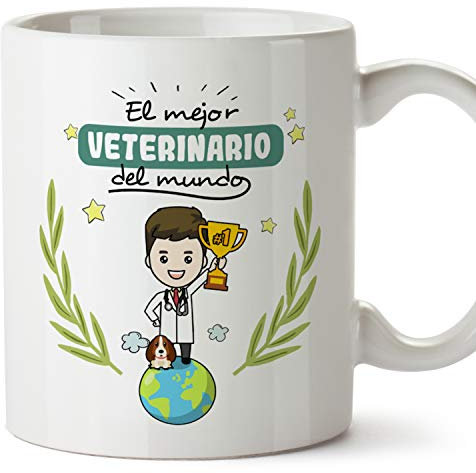 MUGFFINS Taza Veterinario (Mejor del Mundo) - Regalos Originales y Divertidos de Veterinaria