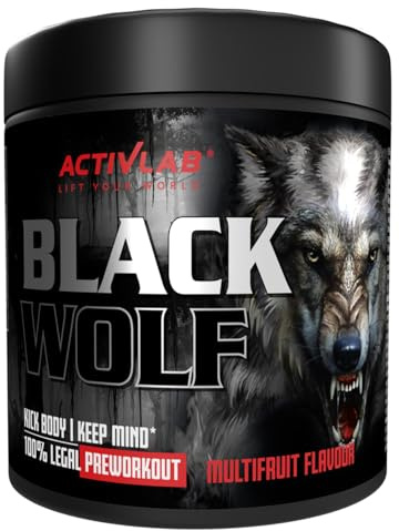 Activlab Black Wolf Pre Workout 300 g – Hochdosierter Booster mit Kreatin, Beta-Alanin, L-Arginin & Koffein – Energie, Muskelpump & Ausdauer – Multifruit