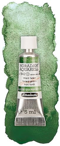 Schmincke – HORADAM® AQUARELL, Super Granulation, Wald Blau, 5 ml, sehr stark granulierende Farbtöne, feinste, supergranulierende Aquarellfarben