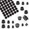 YouU 90 Stück Abdeckkappen für Schrauben 6mm/8mm/10mm 54 Stück Selbstklebende Abdeckkappen für Möbel 21mm Schwarz