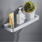 YGCBL Multifonctionnel Tablette, 13,8 Pouces Salle Dens Étagère En Verre, Mural Organisateur Étagère, Salle Dens Cuisine Combinaison Rack Pansement Table Trempé Dlass Miroir Cadre Avant/Une
