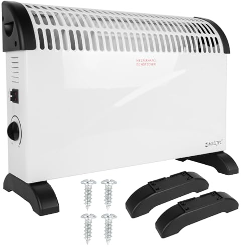 MalTec Konvektor CH2500DW Turbo | Heizgerät 2000W | 3 Heizstufen | Thermostat | Umkippschutz | Überhitzungsschutz