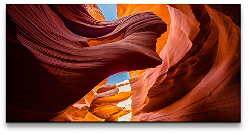 Paul Sinus Leinwandbild 120x60cm Antelope Canyon Rote Felsen Höhle schöne Formen