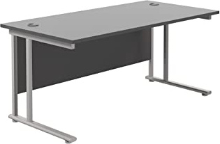 office hippo Schwerlast-Schreibtisch, rechteckig, freitragend, Schwarz, 180 cm