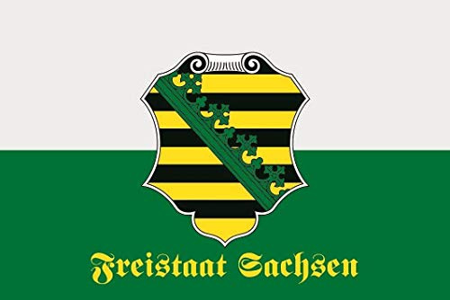U24 Aufkleber Freistaat Sachsen Flagge Fahne 8 x 5 cm Autoaufkleber Sticker