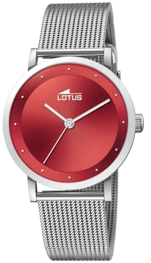 Lotus Damen Uhr Analoge Edelstahl 316L Silber - Quarzwerk - Damenuhren - Hochfestes Mineralglas - Wasserdicht 5 ATM 18790/7
