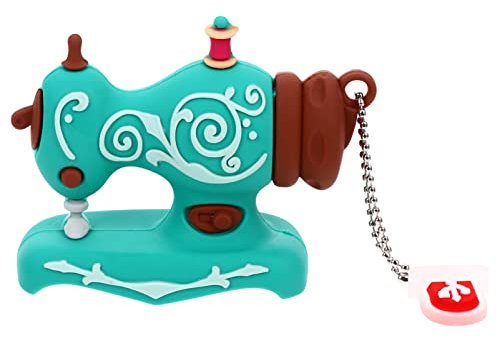 Gatuida 1 Pc Machine Drive USB Home Memory Disque à Coudre Flash Pouce Porte- Clés Bureau Chic Modèle Date pour Pendrive Forme Étudiants Stick Vert avec Dessin Animé Silicone