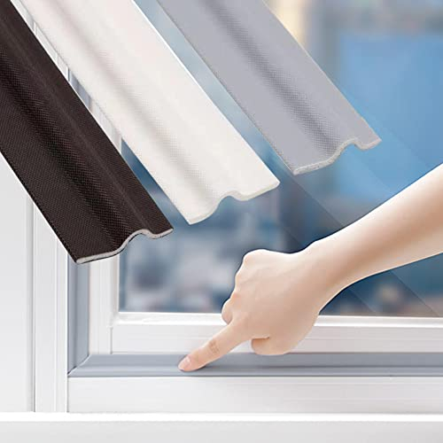 Abdichtung Fenster Zugluft Selbstklebend Dichtungsstreifen Fensterdichtung Türdichtung Schaum Siegel Streifen Gummi Schaum Schalldämmung Weatherstrip Winddicht Staubdicht (Weiß, 20M)