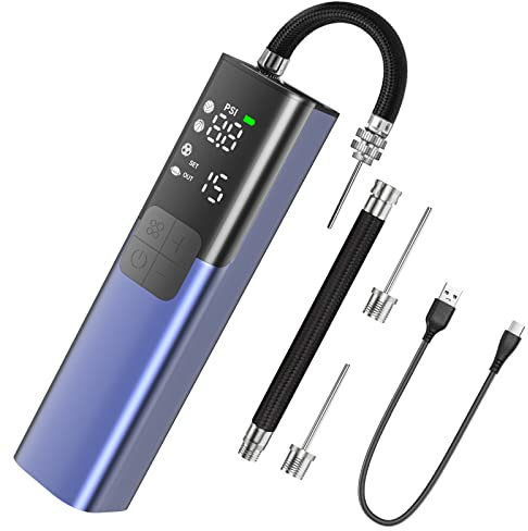 Pumteck MY01 Electric Ball Pump: Sports Ball Inflator with Inflation & Deflation Accurate Pressure Gauge and 4 Preset Modes for Basketball Soccer Football Volleyball Max 15 PSI