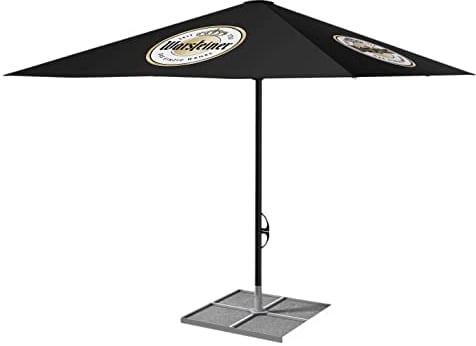 Warsteiner Sonnenschirm 4 m rund schwarz