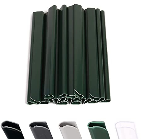 OIOYLEY Lot de 50 Clips de Fixation en PVC Brise Vue, Attache Brise Vue, Fixation Brise Vue Protection Contre Le Vent pour Le Jardin et la clôture Clips de Fixation Clôture Double (Vert 50 Clips)