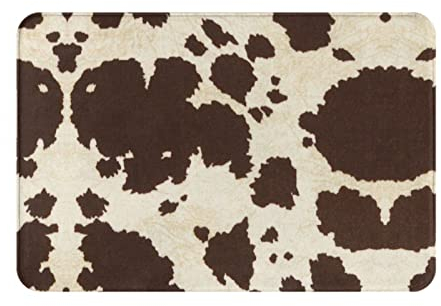 Kuhfell-Druck-Flanell-Anti-Rutsch-Matte 40,6 x 61 cm Indoor und Outdoor Anti-Rutsch-Matte Eingangsmatte