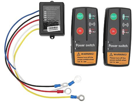 Controller Ricevitore Remoto Verricello Elettrico, Kit Interruttore Telecomando Verricello Wireless 12V 24V Universale per Camion ATV SUV