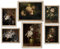 Whaline Wandkunstdrucke Dark Botanical Gallerie, Wandkunstdrucke, dunkle Akademie, Wanddekoration, Pfingstrose, Vintage-Ölgemälde, Blumen-Wandkunst, Poster für Halloween, Galerie, Schlafzimmer,