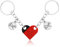 XIHIRCD Passende Herz Schlüsselanhänger für Paare, Individueller Pärchen-Schlüsselanhänger Pinky Promise-Anhänger Pärchen & Freundschaft Geschenk für Freundin Freund Paare(Rot, Schwarz)