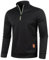 Half Zip Pullover Herren Ohne Kapuze Männer für Solid Arbeitspullover Oversize Winter Sport Arbeitspullover Sweater Men (DE/NL/SE/PL, Alphanumerisch, 4XL, Regular, Regular, Schwarz)