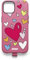 UNTAGS - Cover iPhone 13 mini Funny Things - Materiale Effetto Pelle - Morbida Microfibra Interna Antigraffio - Rosa
