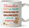 MUGFFINS Tazas Personalizadas para JUGADORA DE BALONCESTO mujer - En Español - Mejor que yo Sepia - 11 oz / 330 ml - Regalo Personalizable original y divertido