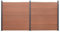 vidaXL Zaunelement Set, Rostfrei Gartenzaun Set mit 18 Zaunbrett 3 Pfosten, Sichtschutzzaun mit doppelseitigem Design, Zaun Komplettset, Braun 353x186cm WPC
