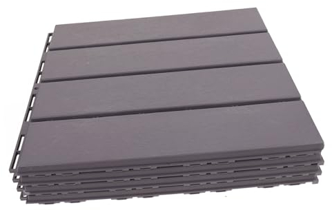 Mikikit 4 Stück Zusammengebauter Boden Deckfliese Nachgemachter Bodenbelag Paletten Aus Kunststoff Outdoor-teppiche Außenbodenbelag Bodenfliesen Aus Schwebend Ziegel Haushalt Plastik