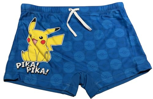 Fashion UK Pokemon Badehose Badeboxer Pika (DE/NL/SE/PL, Numerisch, 128, Regular, königsblau)