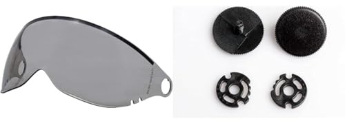 ABUS Ersatzvisier für die Fahrradhelme Pedelec 2.0, Hyban ACE 2.0 und HUD-Y ACE – Fahrrad- und Helmzubehör – Helmvisier, Clear (klar) & Befestigung Fahrradhelm, Schwarz (Black), Universal