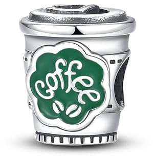 Bubble Tea Coffee Cake Love Heart Travel Holiday Bag Paris Birthday Charm Bead Pendant 925 Sterling Silver Compatible With Pandora Charm Moments Bracelet