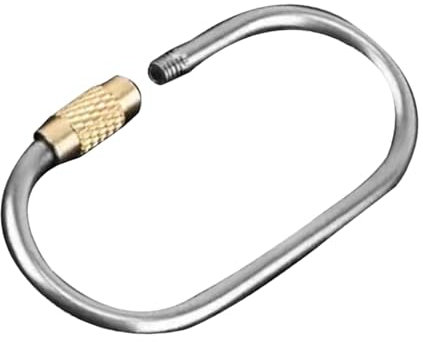 Keychain Locking Carabiner, Titanium Keyring Caribeener Clips, Small Locking Carabiner, Titanium Screw Lock Buckle Keychain Clip, Quick Release, High Strength Key Rings for Camping, Traveling