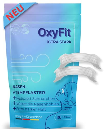 Nasenpflaster Schnarchen, 30 Stück Extra Starke Nasenpflaster Besser Atmen, Atmungsaktives Nose Strips Lindern Eine Verstopfte Nase Effektive Anti Schnarchen, Nasenstrips für Sport und Schlaf