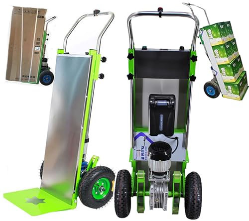 Carrello saliscale elettrico, carrello elettrico a mano da 800 W, carrello per salire le scale, carrello per oggetti pesanti a basso costo con batteria al litio, carico da 220 kg, scale su e giù,24AH