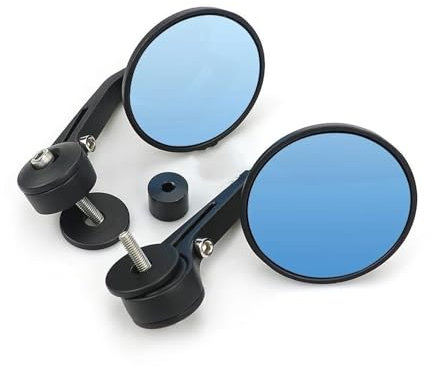 Lenkerendenspiegel Für Vespa GTS Für Sprint Für Primavera 150 300 125 250 LX GTV LXV Runder Motorrad-Lenker-Rückspiegel Motorrad Rückspiegel