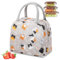 Funmo Lunch Bag,Süße Lunchbox-Tasche,Handtasche Lunchtasche Für Bento,Thermotasche Mit Folienfutter,Wasserdichte Faltbare Lunch Bag,Lunchbox Tragbar (Hellgrau)