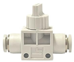 1PCS White Pneumatic Fittings Trachea Quick-insertion Hand Switch Valve HVFF-04-06-08-10-12 Manual Valve AUOQKQUT(HVFF6)