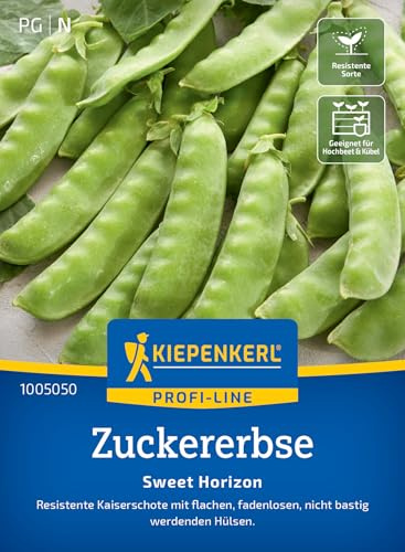 Kiepenkerl Zuckererbsensamen Sweet Horizon 1005050, Gemüsesaat | Inhalt für 6-8 laufende Meter, Wuchshöhe 70-80 cm