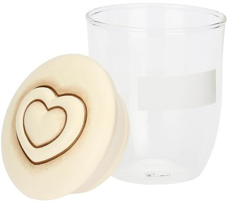 THUN - Barattolo in vetro con coperchio cuore in ceramica