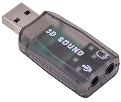 Computer USB Audio Adapter No Drivers Needed Plug N Play Double Interface | USB for Microphone Headphone Pc Laptop Watching Films Watching Tv Shows Playing Games Live Video Streaming