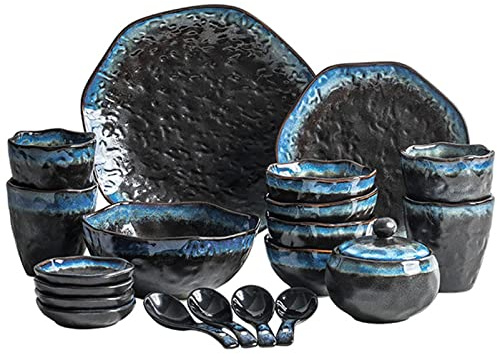 Dinnerware Sets, Plates and Bowls Set, Dinnerware Dishes Set for 4, Dinner Plates for Indoor and Outdoor Use