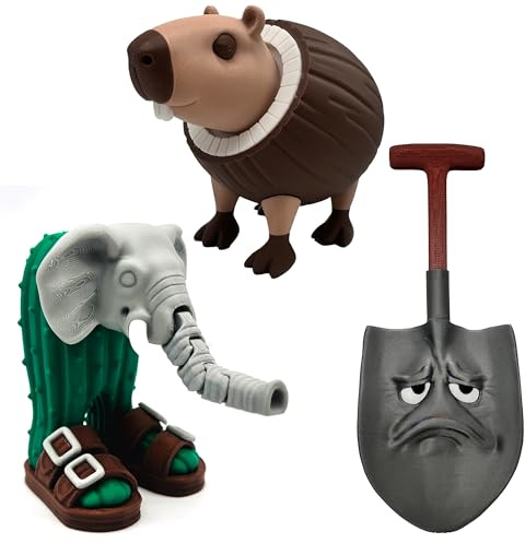 Genérico Packung mit 3 XL-Figuren Brainrot Italian Memes: Lirili Larila, Agarrini Lapalini und Burbaloni Luliloli – bewegliche Puppen Capibara und Larila – Brain Rot Memes italienische Sammlerstücke