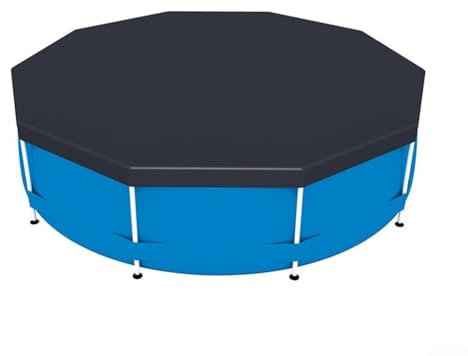 Tapis de protection du sol de piscine, bâche de sol de piscine en polyéthylène robuste, pour piscine hors sol protection extérieure (58036 3,05 mm)