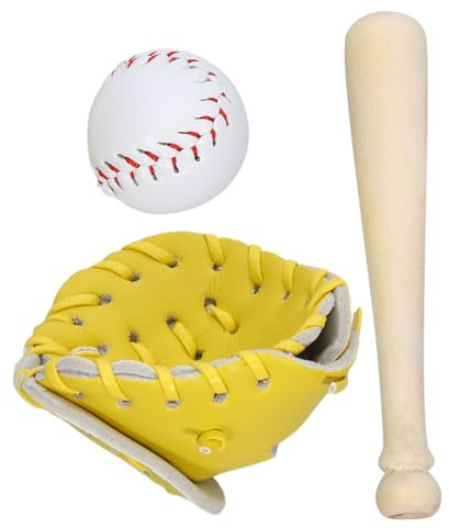 minkissy Miniatur Baseball Teilig für Puppenhaus Baseball Mini Sportspielzeug Dekoration als Bastelzubehör und Sammlerstück für Mini Haus Szenen