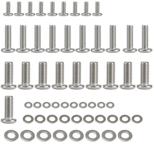 60 Pcs TV Bracket Screws, Universal TV Mounting Hardware Kit with M6 M8 M4 VESA Screws and Washers, for Most TV Brackets, Monitor Back Bracket Fixing Bolts