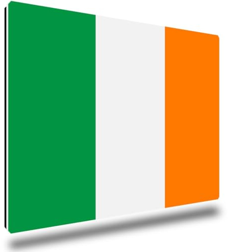 TRIOSK Kühlschrankmagnete Länderflaggen Magnet Flagge Irland Länder Reise Souvenir Geschenk für Reiselustige Frauen Männer Weltenbummler Kühlschrank stark eckig groß 85x55 mm