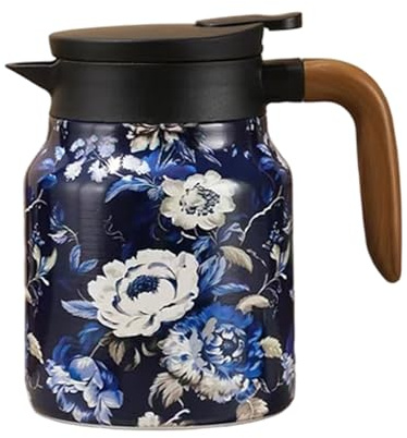 Kettle with Tea Infuser, 1 L Stainless Steel Vintage Thermo-Insulated, Leak-proof, Large Capacity for Tea Leaves and Water Storage | For Home Kitchen Hotel Camping Events Birthdays and