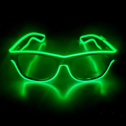 CHENBOOW Led Brille,Flashing LED Sonnenbrille Kostüme,LED Leuchtbrille,LED Leuchtende Brille,Led Sonnenbrille,Neon Party Brille,für Karneval,Geburtstag,Rave EDM Party,Versammlungen