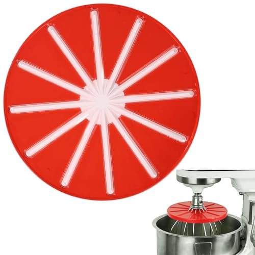 Stand Mixers Splash Guard Round Stand Mixer Wiper Red Mixing Head Anti Splatter Baffle Wiper Attachment Anti Splatter Kitchen Tool Scraper Cleaner Accessories for Tilt Head Lift Stand Mixer