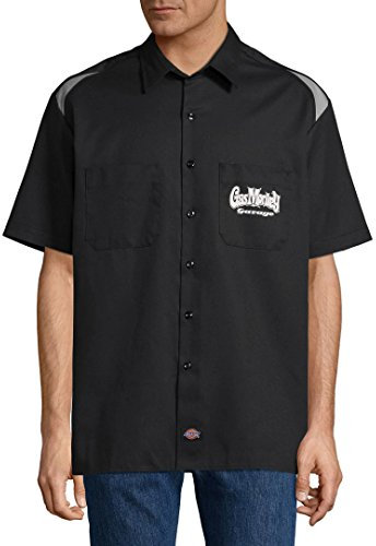Dickies Herren Gas Monkey Garage Automotive Work Shirt Big-Tall Button-Down-Arbeitshemd, Black Smoke Grey, 5X