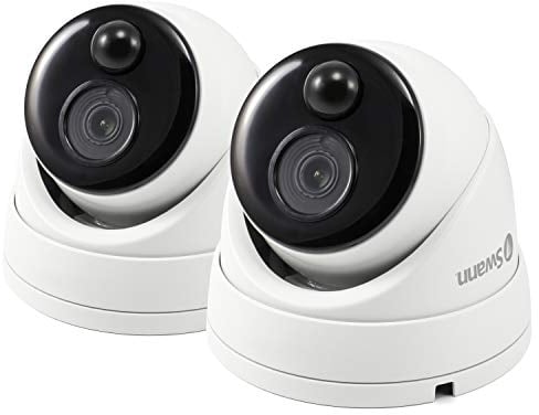 Swann Add-On DVR Dome Security Camera with 1080p Full HD Video, Indoor or Outdoor design, Night Vision plus True Detect Heat & Motion Detection - 2 Pack, 1080MSDPK2
